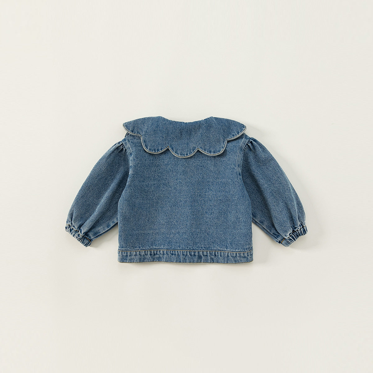 Girl's Denim Jacket Tops Western Style Doll Collar